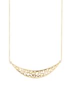 18k Diamond Scroll Crescent Necklace