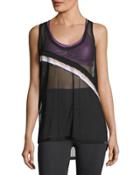 Division Sheer Mesh Scoop-neck Performance Tank