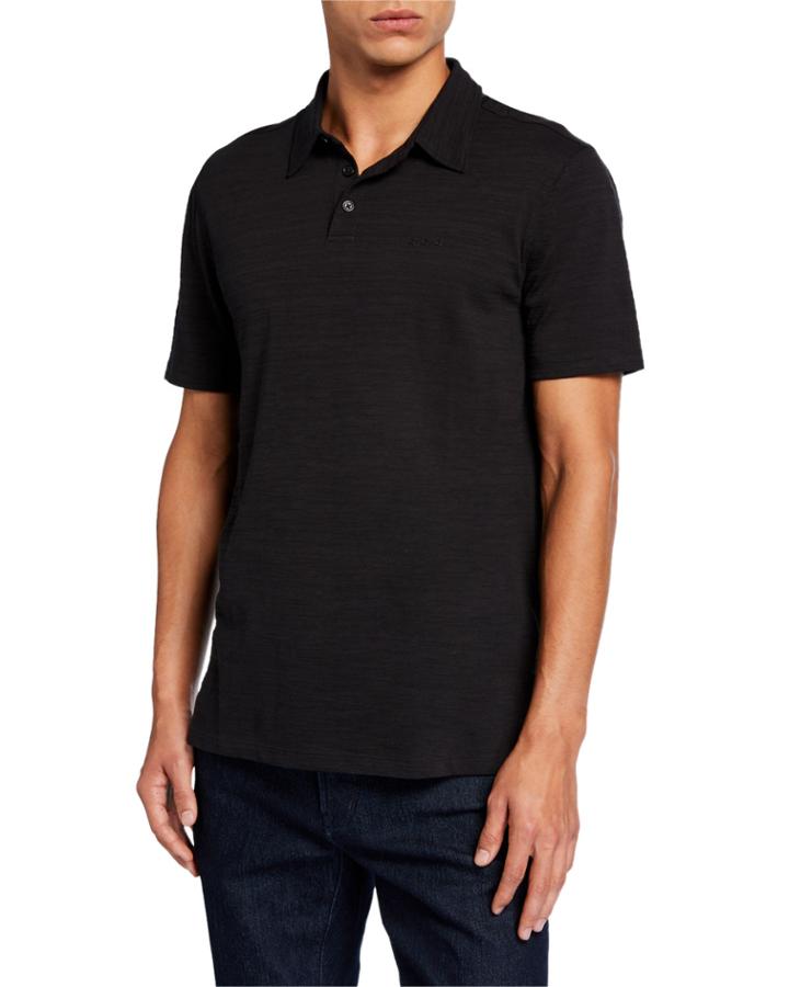 Men's Texture Stripe Polo