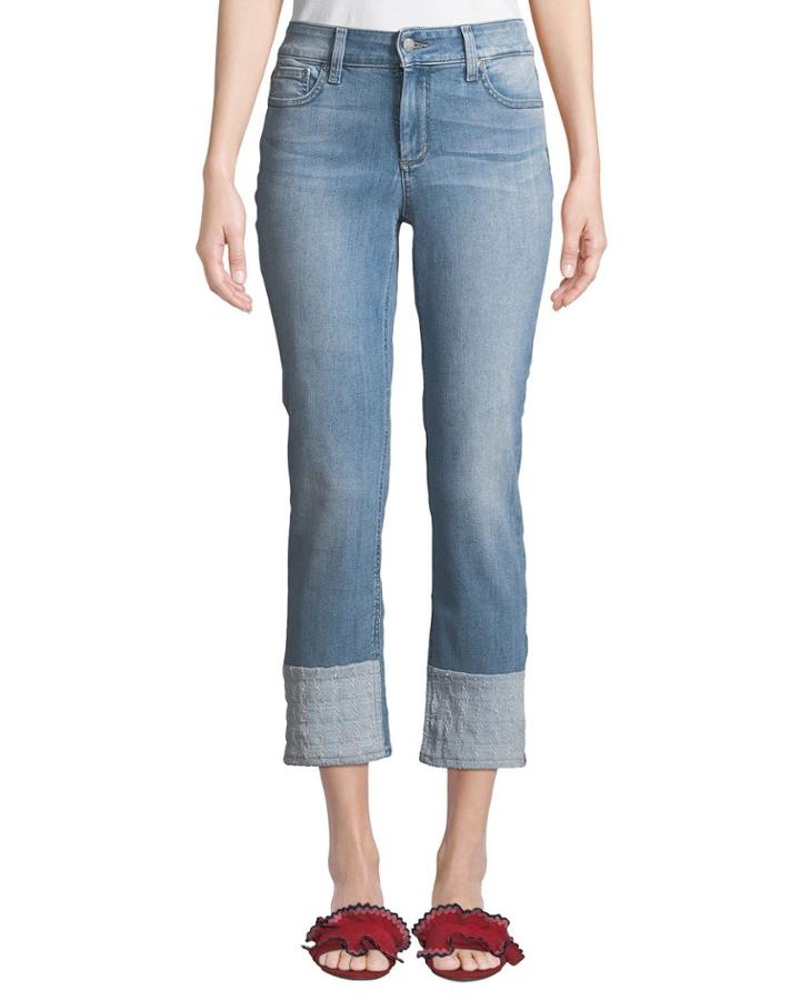 Sheri Slim Patch-ankle Jeans