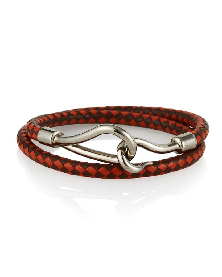 Estate Jumbo-hook Wrap Bracelet, Orange