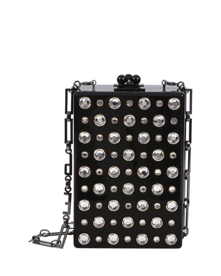 Carol Metallic Stud Clutch Bag