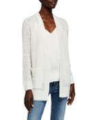 Waffle Texture Wool-blend Sweater Cardigan