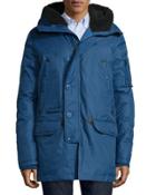 Tech N3-b Snorkel Hooded Coat, Blue