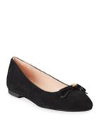 Jodie Suede Bow Ballerina Flats
