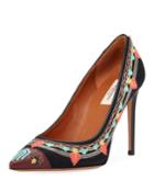 Embroidered High Pumps