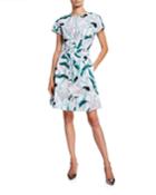 Floral-printed Short-sleeve Cotton