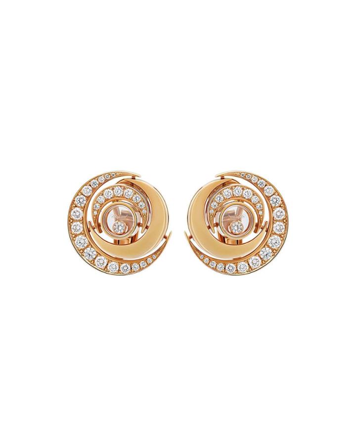 Happy Diamonds 18k Rose Gold Diamond Earrings