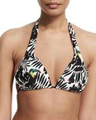 Tropical-print Halter