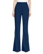 High-rise Pleated-front Flared Pants