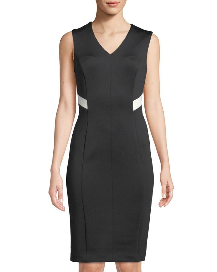 Colorblocked-waist Sleeveless