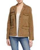 Floral-embroidered Army Jacket