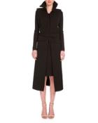Belted Long Vest W/ Attached Corset, Black