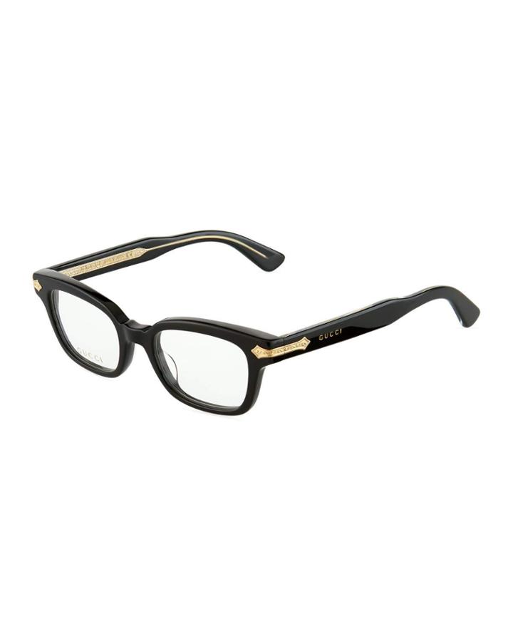 Rectangular Acetate Optical Frames W/engraved Details
