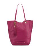 Eden Leather Tote Bag, Fuchsia
