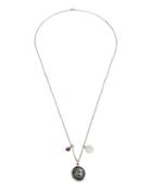 Legacy Vivace Silver & Amethyst Triple-charm Pendant Necklace,