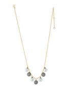 Pave Crystal & Pearlescent Hanging Pendant Necklace