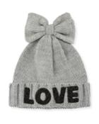Love Beanie With Bow