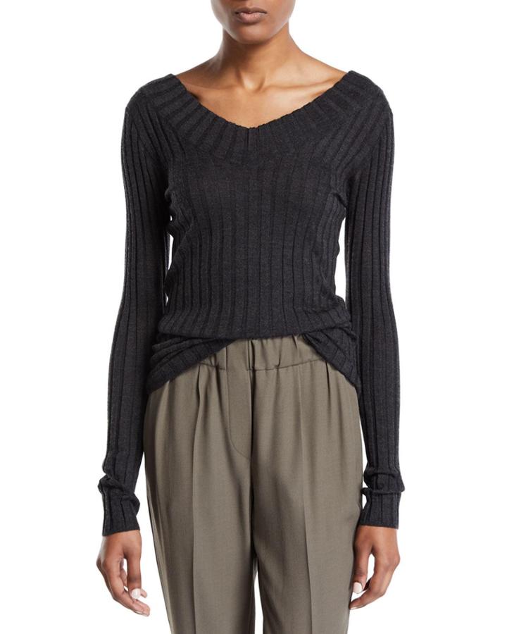 Cashmere-blend Ribbed