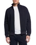 Men's Zip-front Structured Cotton Track Jacket