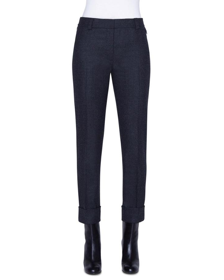 Maxima Stretch Wool Flannel Ankle Pants