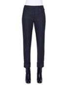 Maxima Stretch Wool Flannel Ankle Pants