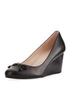 Elsie Bow Wedge Pump, Black