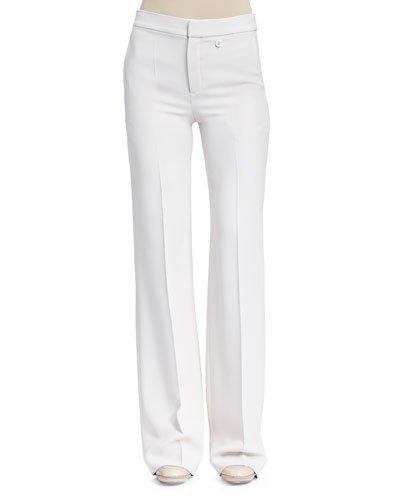 Crepe Sable Flare-leg Pants,