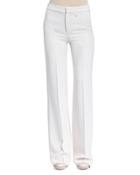 Crepe Sable Flare-leg Pants,