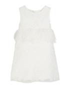 Special Occasion Feather-trim Lace Dress,