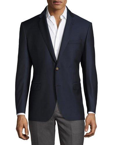 Wool Serge Two-button Blazer, Navy
