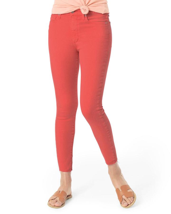 The Icon Mid-rise Crop Skinny W/ Raw Hem