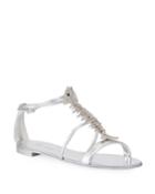 Jeweled Fishbone Metallic Flat