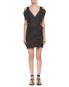 Topaz V-neck Sleeveless Ruched