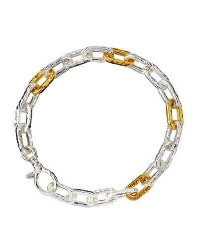 Two-tone Oval-link Chain Bracelet