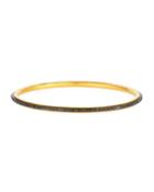 Moonshadow 24k Gold Pave Black Diamond Bangle