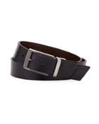 Leather Reversible Belt, Black/brown