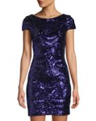 Tabitha Patterned Sequin Bodycon Dress