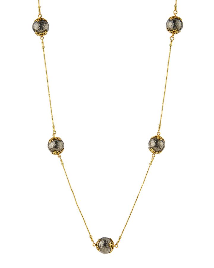 Gurhan Lace Mixed-metal Ball-station Necklace, 38, Women's,