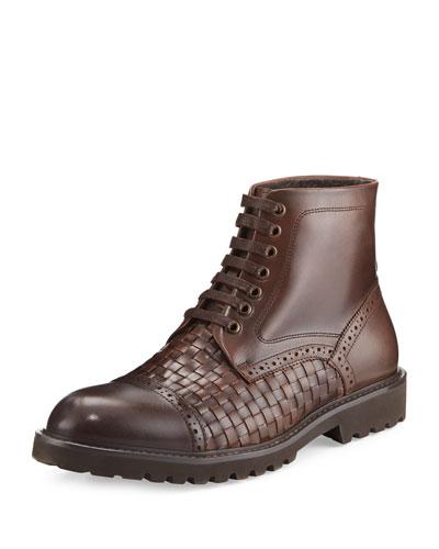 Botticino Leather Woven