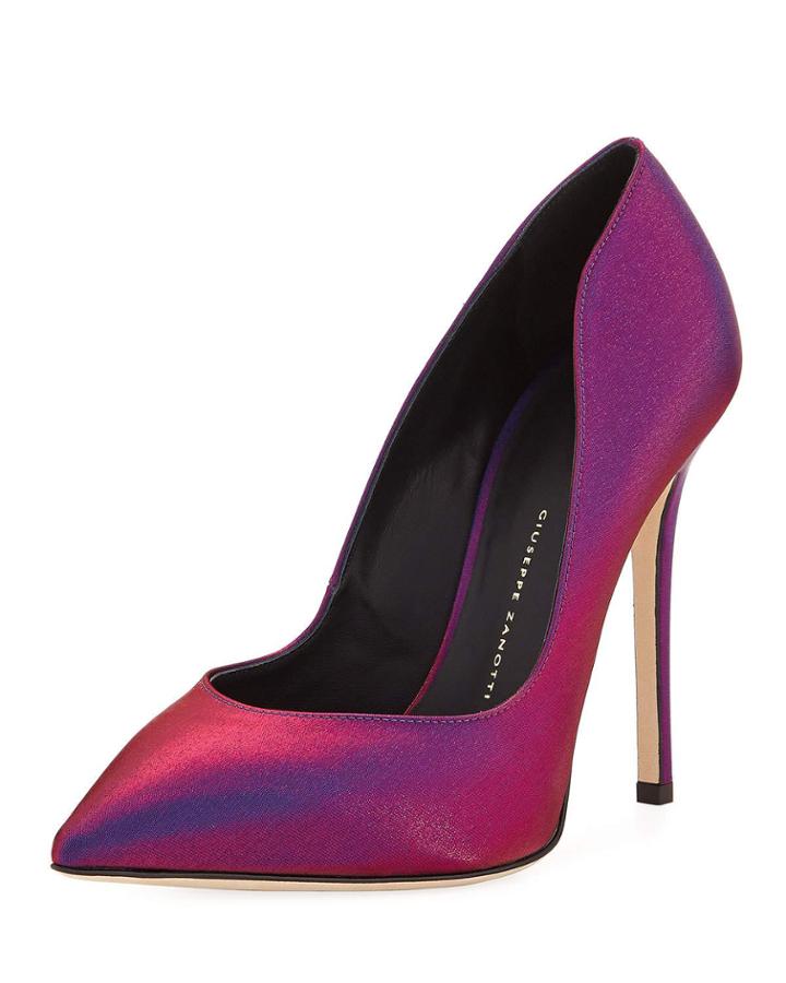 Iridescent Satin High-heel Pump