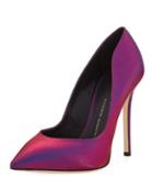 Iridescent Satin High-heel Pump