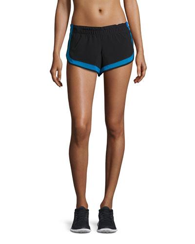 Woven Mesh Active Shorts, Blue/black