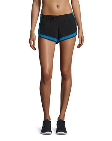 Woven Mesh Active Shorts, Blue/black