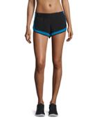 Woven Mesh Active Shorts, Blue/black