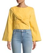 Marilyn Satin Bow Blouse