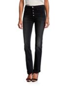Le Mini Boot-cut Jeans With Exposed Buttons