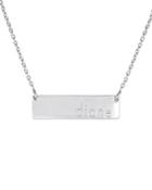 Sterling Silver Name Bar Necklace