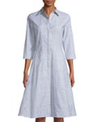 Cammi Diamond-print Poplin A-line
