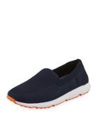 Breeze Leap Knit Boat Shoe, Blue/orange